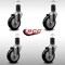 Service Caster 4'' SS Black Poly Wheel Swivel 1-5/8'' Expanding Stem Caster Set, 4PK SCC-SSEX20S414-PPUB-BLK-158-4 - alternate 4
